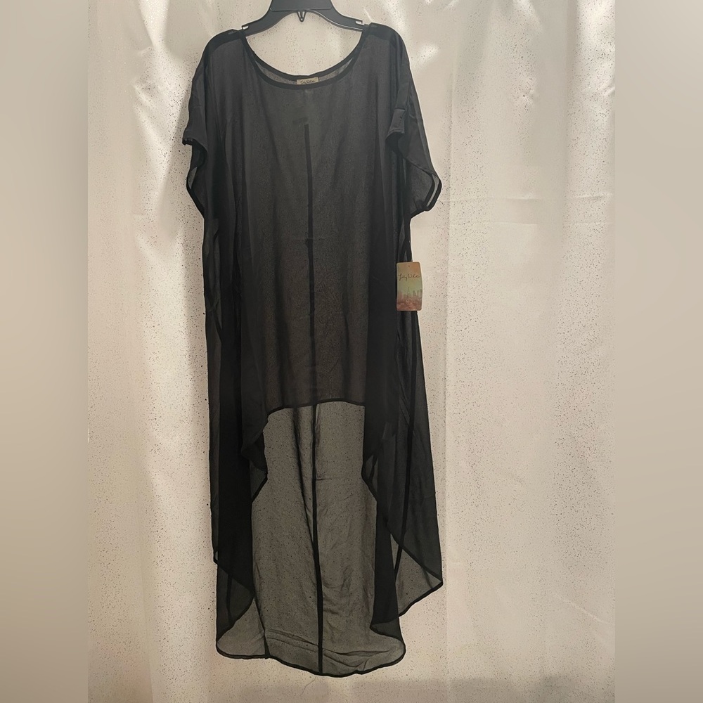 Cute sheer high-low top